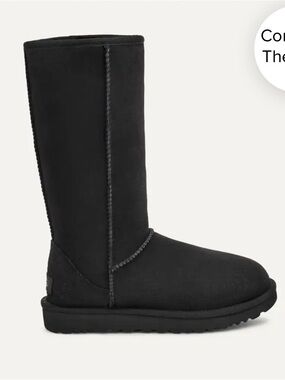 UGG Classic Tall Black Shearling-Lined Boot